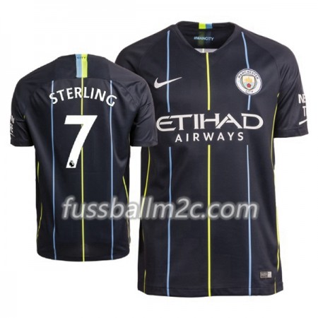 Fußballtrikots Manchester City Sterling 7 Auswärts Trikotsatz 2018-2019